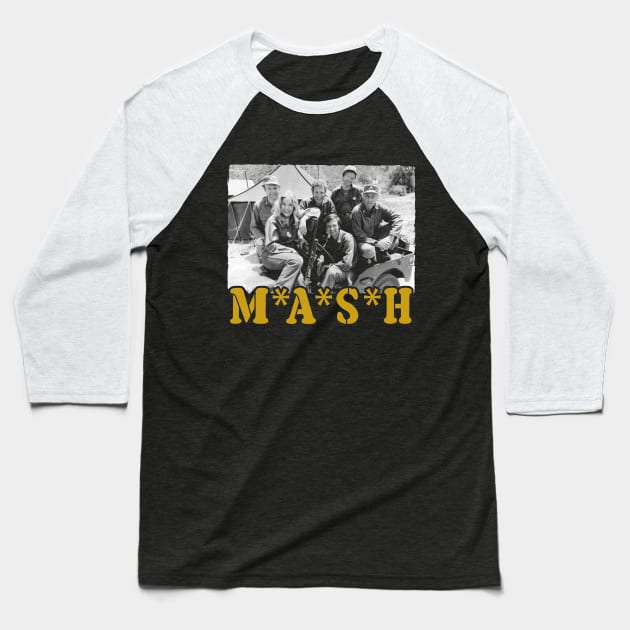 Retro MASH Cast Baseball T-Shirt by Rebus28